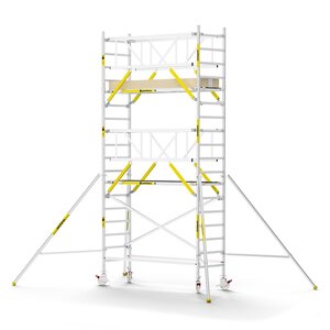 MAANDDEAL: Panthera PRO met dubbele voorloopleuning 90x245x6,2m werkhoogte carbon vloer