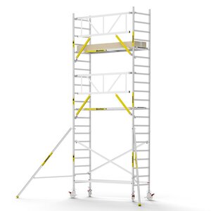 MAANDDEAL: Panthera PRO met enkele voorloopleuning 90x245x7,2m werkhoogte carbon vloer