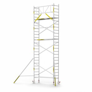 Panthera Panthera Basic met voorloopleuning rolsteiger 75x245x8,2m werkhoogte Panthera Basic met voorloopleuning rolsteiger 75x245x8,2m werkhoogte