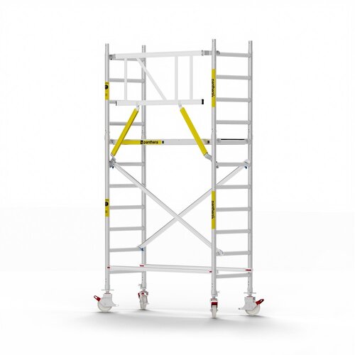 Panthera Basic met voorloopleuning rolsteiger carbon vloer 75x185x4,2m werkhoogte Panthera Panthera Basic met voorloopleuning rolsteiger carbon vloer 75x185x4,2m werkhoogte