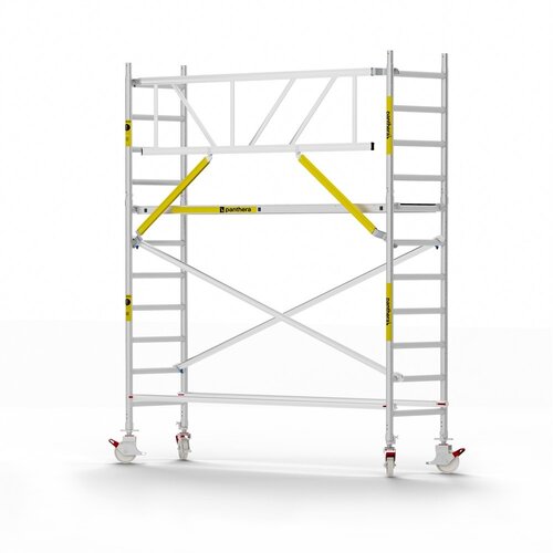 Panthera Basic met voorloopleuning rolsteiger carbon vloer 75x305x4,2m werkhoogte Panthera Panthera Basic met voorloopleuning rolsteiger carbon vloer 75x305x4,2m werkhoogte