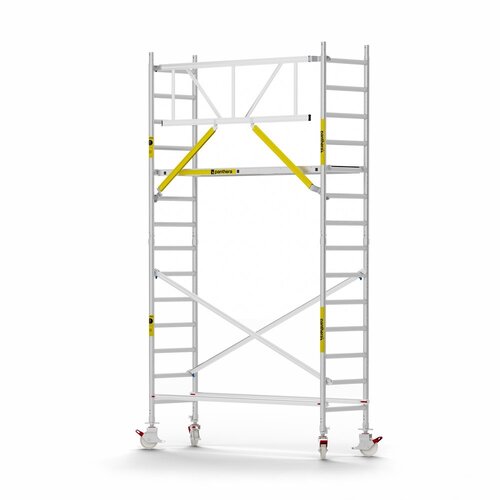 Panthera Basic met voorloopleuning rolsteiger carbon vloer 75x245x5,2m werkhoogte Panthera Panthera Basic met voorloopleuning rolsteiger carbon vloer 75x245x5,2m werkhoogte