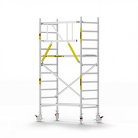 Panthera Panthera Basic met voorloopleuning rolsteiger carbon vloer 90x185x4,2m werkhoogte