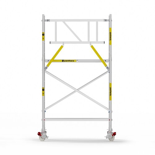 Panthera Basic met voorloopleuning rolsteiger 135x185x4,2m werkhoogte Panthera Panthera Basic met voorloopleuning rolsteiger 135x185x4,2m werkhoogte