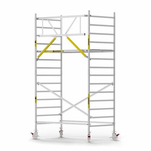 Panthera Basic met voorloopleuning rolsteiger 135x245x5,2m werkhoogte Panthera Panthera Basic met voorloopleuning rolsteiger 135x245x5,2m werkhoogte