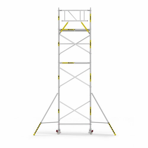 Panthera Basic met voorloopleuning rolsteiger 135x185x8,2m werkhoogte Panthera Panthera Basic met voorloopleuning rolsteiger 135x185x8,2m werkhoogte