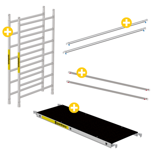 Panthera Panthera rolsteiger uitbreidingsset Basic 135 cm - 305 cm – lichtgewicht