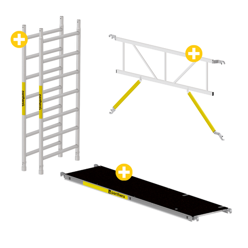 Panthera Panthera rolsteiger uitbreidingsset Professional 90 cm - 250 cm – hout
