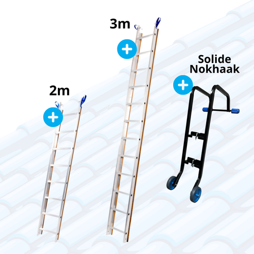 Solide Solide dakladder set 5 meter + Solide nokhaak