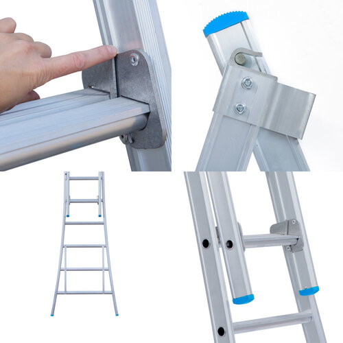 Eurostairs Reformladder dubbel recht 2 x 6 sporten Eurostairs Eurostairs Reformladder dubbel recht 2 x 6 sporten
