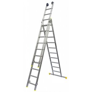Panthera Reformladder driedelig recht 3 x 12 sporten + gevelrollen