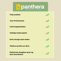Panthera Panthera PRO met enkele voorloopleuning 135x245x5,2m werkhoogte Panthera Panthera PRO met enkele voorloopleuning 135x245x5,2m werkhoogte