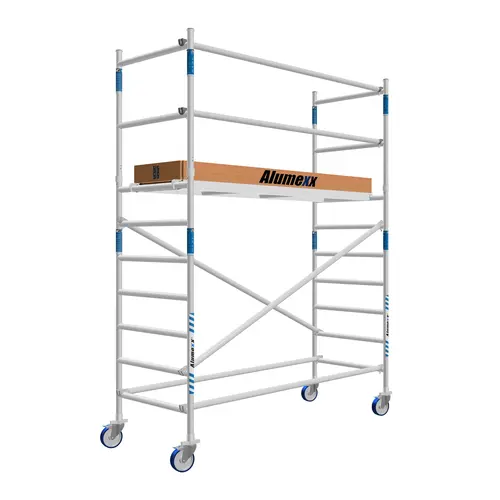 Rolsteiger Alumexx Basic 90 x 190 x 4.20m werkhoogte met carbon platformen Alumexx Rolsteiger Alumexx Basic 90 x 190 x 4.20m werkhoogte met carbon platformen