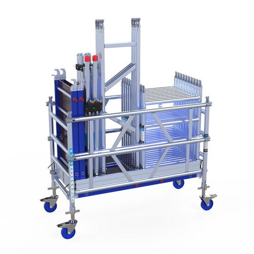 Euroscaffold ONE XL rolsteiger 75 x 165 cm, 6,2 m werkhoogte Euroscaffold Euroscaffold ONE XL rolsteiger 75 x 165 cm, 6,2 m werkhoogte