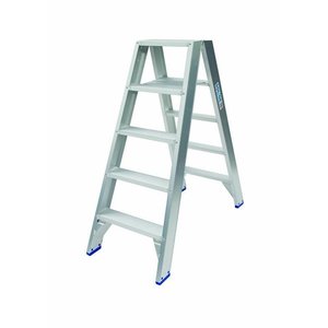Solide Dubbele Trap 2x5 treden (max. werkhoogte 3.25 m) Solide Dubbele Trap 2x5 treden (max. werkhoogte 3.25 m)