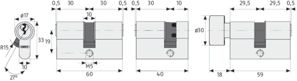 Abus ABUS e50 halve cilinder