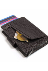Card protector - creditcardhouder - leer - zwart kroko