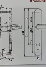 Dieckmann Dieckmann veiligheidssmaldeurbeslag - kruk/kruk - PC72 -F1