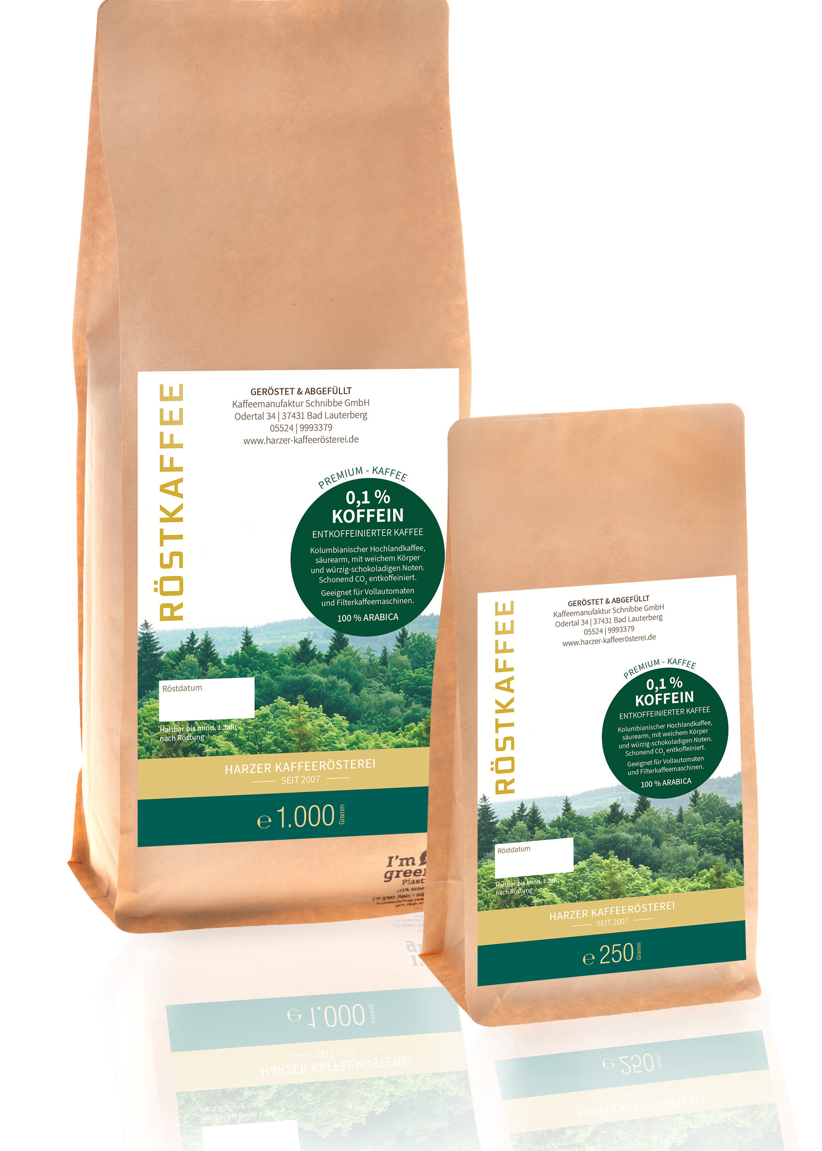 0,1% Koffein - entkoffeinierter Kaffee