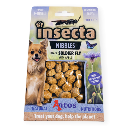 Antos Insecta Nibbles Schwarze Soldatenfliege & Apfel 100 gr