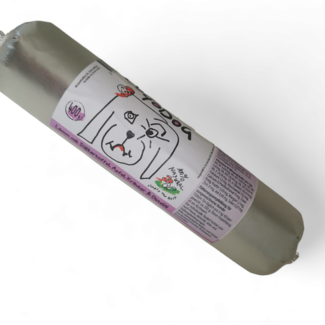 DOGODOG Premium Gourmetwurst Lamm mit Süßkartoffel, Apfel, Kräuter & Distelöl 400 gr.