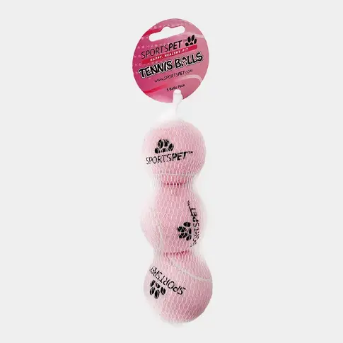 SPORTSPET Tennisball Pink Edition — 3er-Pack, 65 mm Ø