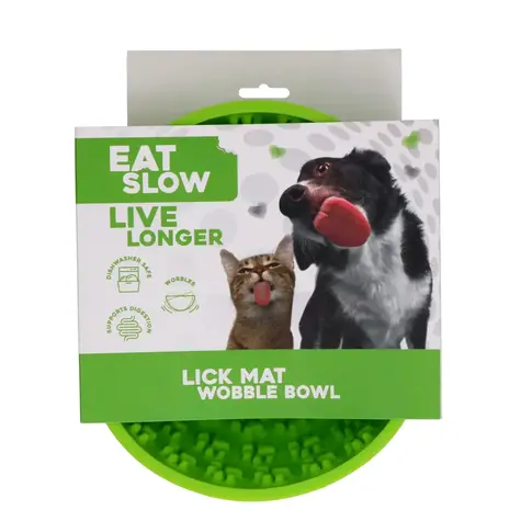 Langsam essen Schleckmatte Wackelschüssel Grün