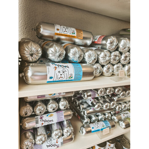 DOGODOG Coffret d'échantillons de saucisses gourmet Dogodog 800 gr. (chevreuil, dinde, bœuf)