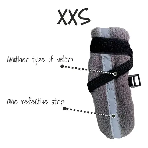 FINNERO HALLA reflektierende Hundestiefel, 4 Stück