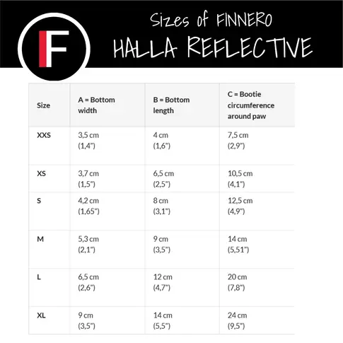 FINNERO HALLA reflektierende Hundestiefel, 4 Stück