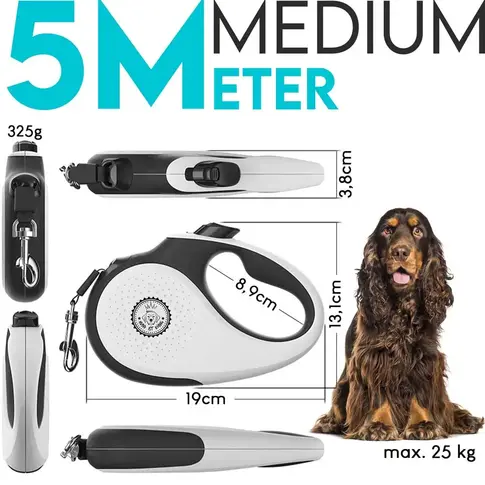 HUND IST KÖNIG® Rollleine 5m/8m für kleine & große Hunde