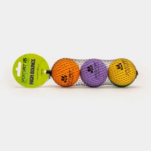 SPORTSPET Mini High Bounce Bälle — 48 mm Durchmesser, 4 Stück