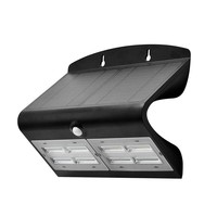LED Solarleuchte Schwarz 7 Watt 4000K Neutralweiß mit Bewegungssensor