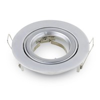 Jose dimbare LED inbouwspot - Kantelbaar - 400 lumen - 5 Watt - Warm wit 2700K - RVS - IP20 voor binnen