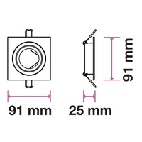 Komplettset 3 Stück Dimmbare LED Einbaustrahler Marbella 4 Watt mit Philips Spot Kippbar