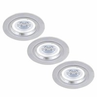 Set van 3 stuks dimbare LED inbouwspots Austin 5 Watt spot