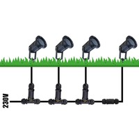 Gardenspike aluminium black suitable for GU10 spots IP44 moisture-proof 3 Years warranty
