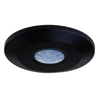 PIR motion sensor with twilight switch 360° range 6m Maximum 1000 Watt IP20 surface mounted color black