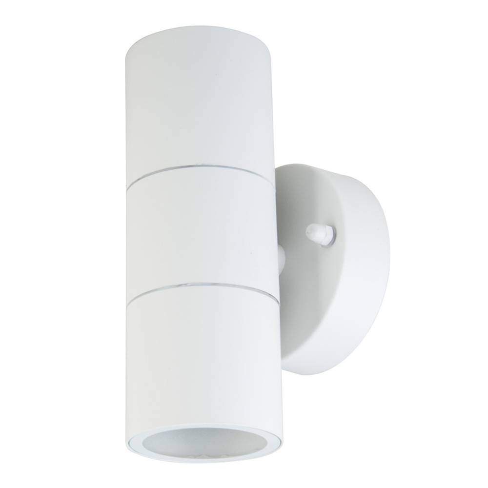 Wandlamp GU10 Rond Wit Aluminium IP44 voor binnen en buiten