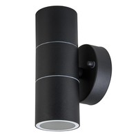 Wandleuchte GU10 Rund Schwarz Aluminium IP44