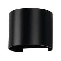 LED Wandlamp 6 Watt 3000K 660lm IP65 Zwart Rond