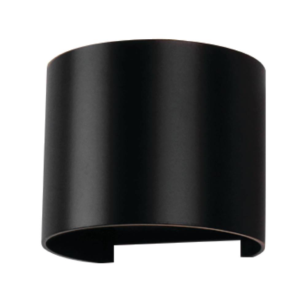 Vtac Led Wandlamp 6 Watt 3000K 660Lm Ip65 Zwart Rond vtac kopen in de aanbieding