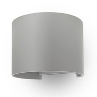 LED Wandleuchte 6 Watt 3000K 660lm IP65 Grau Rund