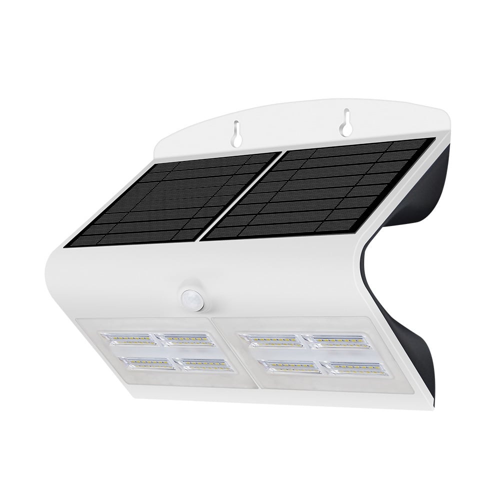 V TAC LED Solar Wandlamp Wit 7 Watt 4000K Neutraal wit met bewegingssensor