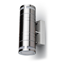 Wall light GU10 Round stainless steel IP44