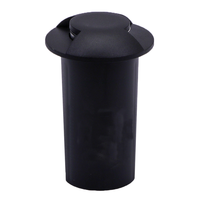 Grondspot Rond Zwart 1 Watt 3000K IP67 12V - 2 Lichts