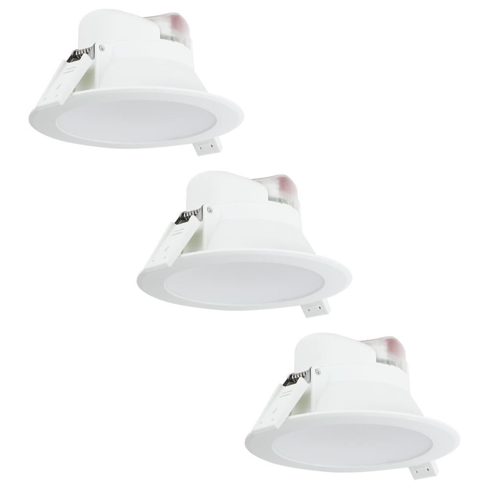 Aigostar Complete set met 3 stuks LED Inbouwspot Convexo 7 Watt 4000K IP44 Wit