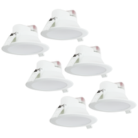 Complete set of 6 pieces LED Downlight Convexo 7 Watt 4000K IP44 White