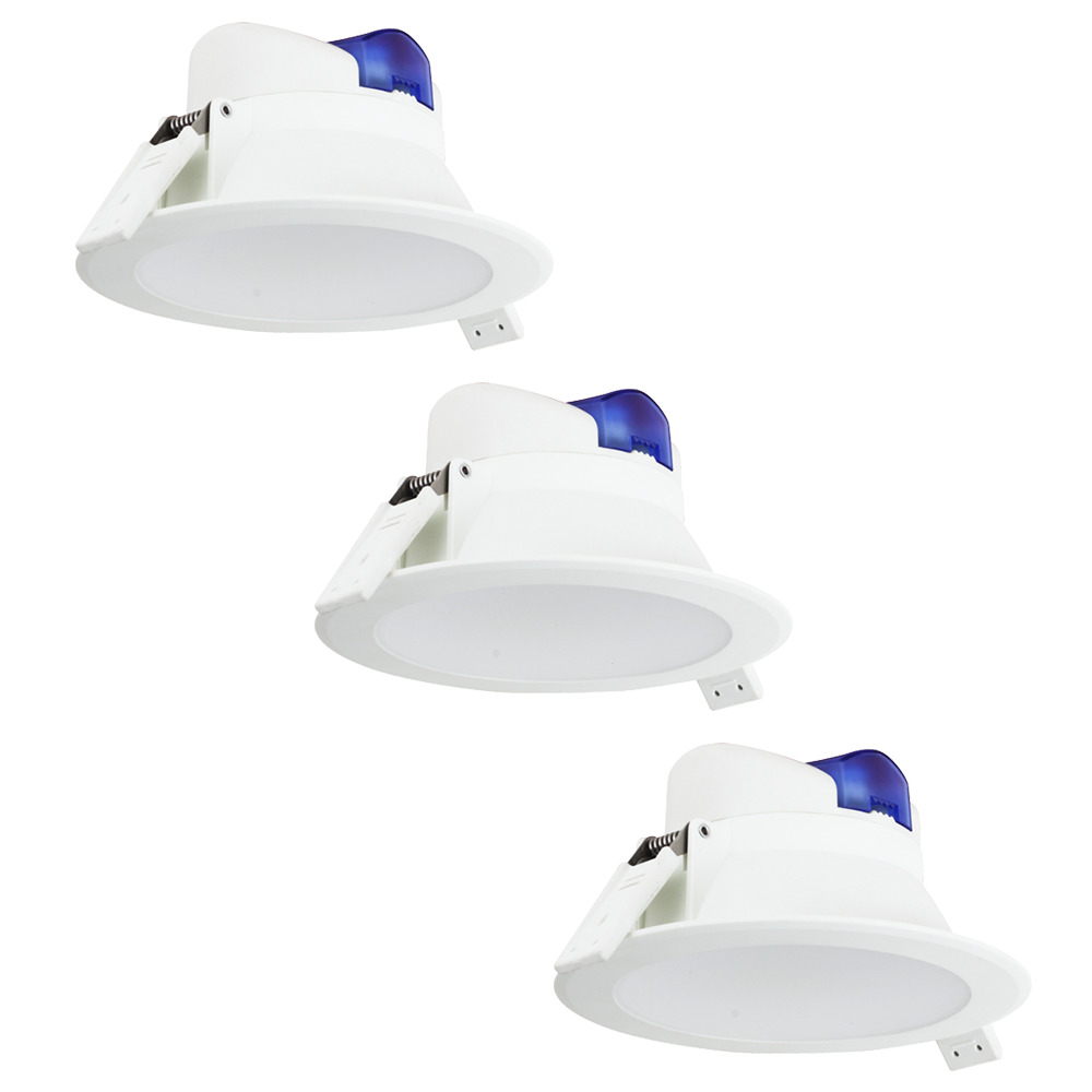 Aigostar Complete set met 3 stuks LED Inbouwspot Convexo 7 Watt 6000K IP44 Wit