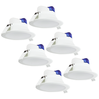 Complete set of 6 pieces LED Downlight Convexo 7 Watt 6000K IP44 White